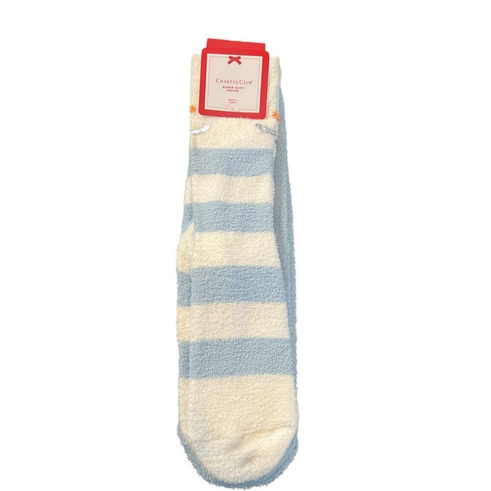 SOCKS CREW SUPER SOFT CHARTER CLUB 2-PACK CHRISTMAS WINTER WOMENS NWT